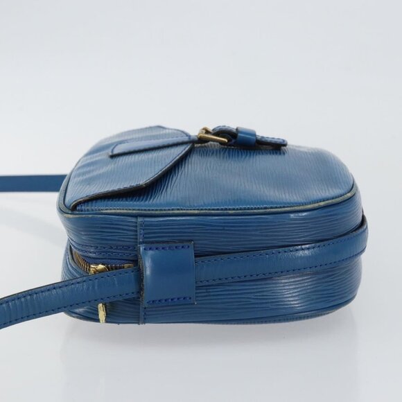 Authentic LOUIS VUITTON Epi June Feuille Shoulder Bag Blue M52155 LV - Picture 11 of 16